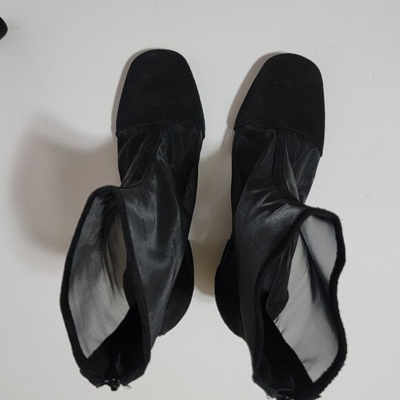 NEW Free People Wisteria Boots Womens 9 Black Mesh Whimsygoth Contemporary Chic - Picture 2 of 8